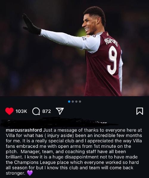 拉什福德社媒：我们努力战斗但结果不如所愿，将重整旗鼓再次出发